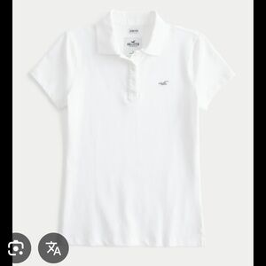 Hollister Classic White Stretch Polo